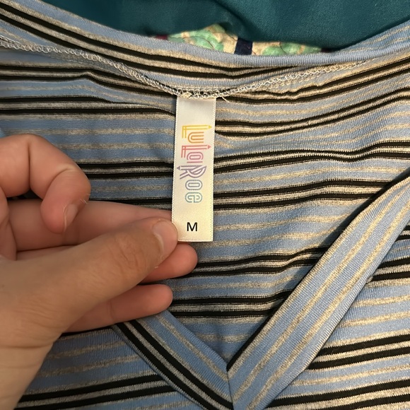 V-Neck Striped LulaRoe Shirt - Picture 2 of 2